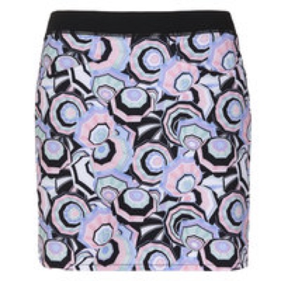RLX RALPH LAUREN Black & Multicolor Umbrella Print Golf Tennis Skort Skirt, S - Picture 4 of 16